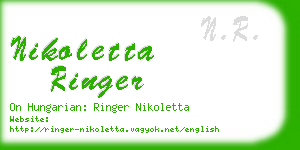 nikoletta ringer business card